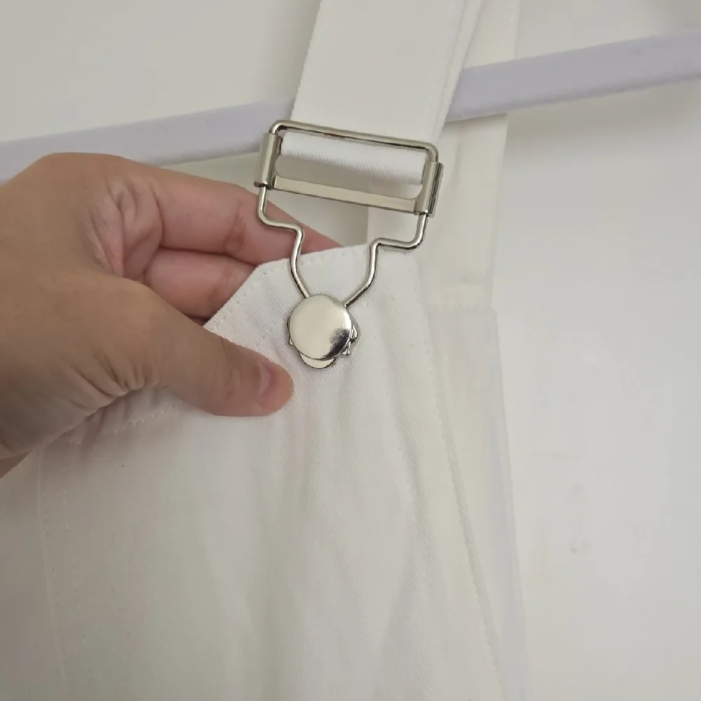 White Overalls with Silver Buckles - Picture 6 of 10
